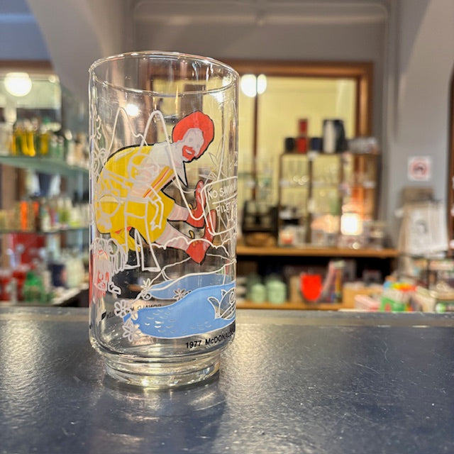 McDonald® Action Series Glass Tumbler "Ronald McDonald 1977"