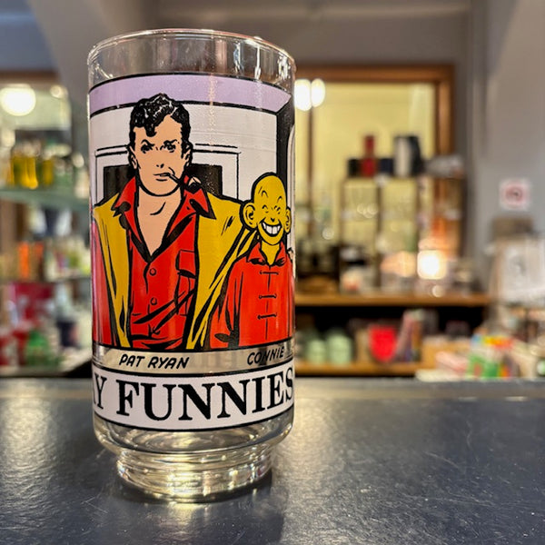 Libbey Glass Tumbler ”The Sunday Funnies Terry and the Pirates” – ROUGH&RAW