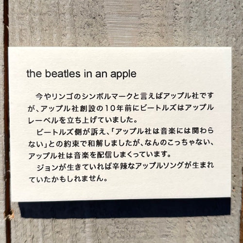 the beatles in an apple 〈Junjiro Artworks〉