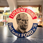 Vintage Tin Badge "The President FORD in '76"