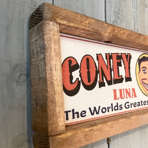 Coney Island, Brooklyn ”LUNA PARK” Wooden Sign
