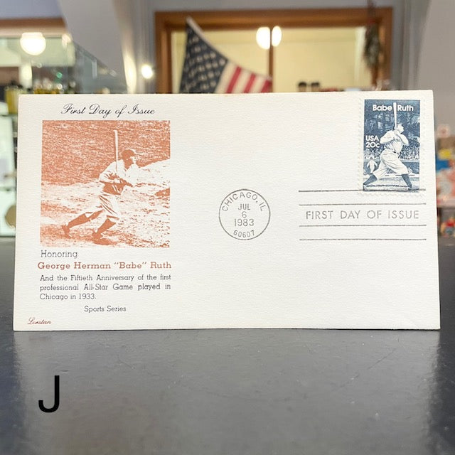 Babe Ruth ”First Day of Issue on Commemorative Envelope”