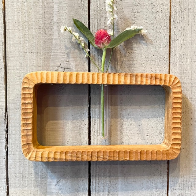 Wood Frame Flower Vase