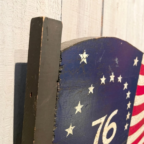 George Nathan Associates Wood Sign "Bennington Flag"